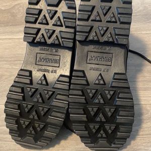 Boots have only been worn once. They are fully black and sized at 10.5